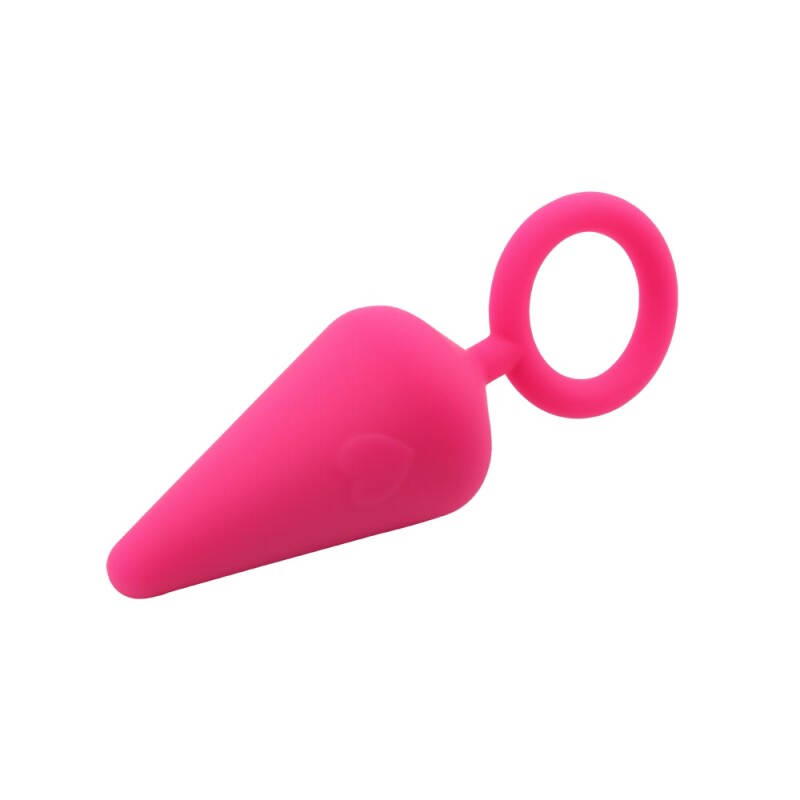 Анальна пробка Candy Plug з кільцем, рожева, M - Зображення 2