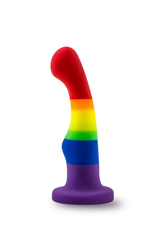 Фалоімітатор Pride, на присоску, Райдужний, 13 х 2.9 см