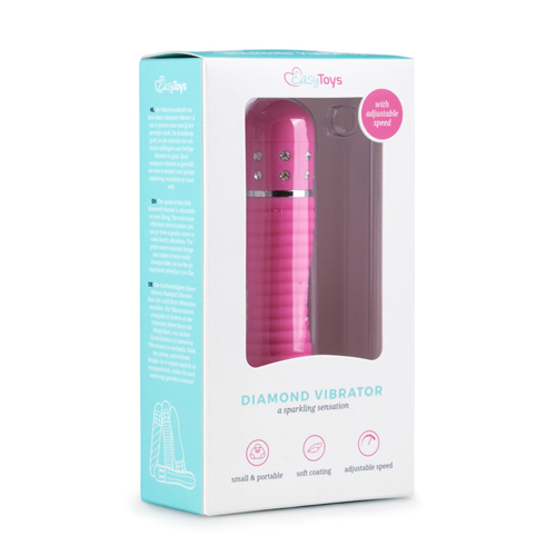 Мінівібратор Easytoys з кристалами, рожевий, 11.4 х 2.4 см - Зображення 3