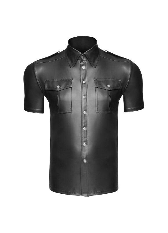 Сорочка на заклепках, вінілова, Noir Handmade, розмір XL - Зображення 2