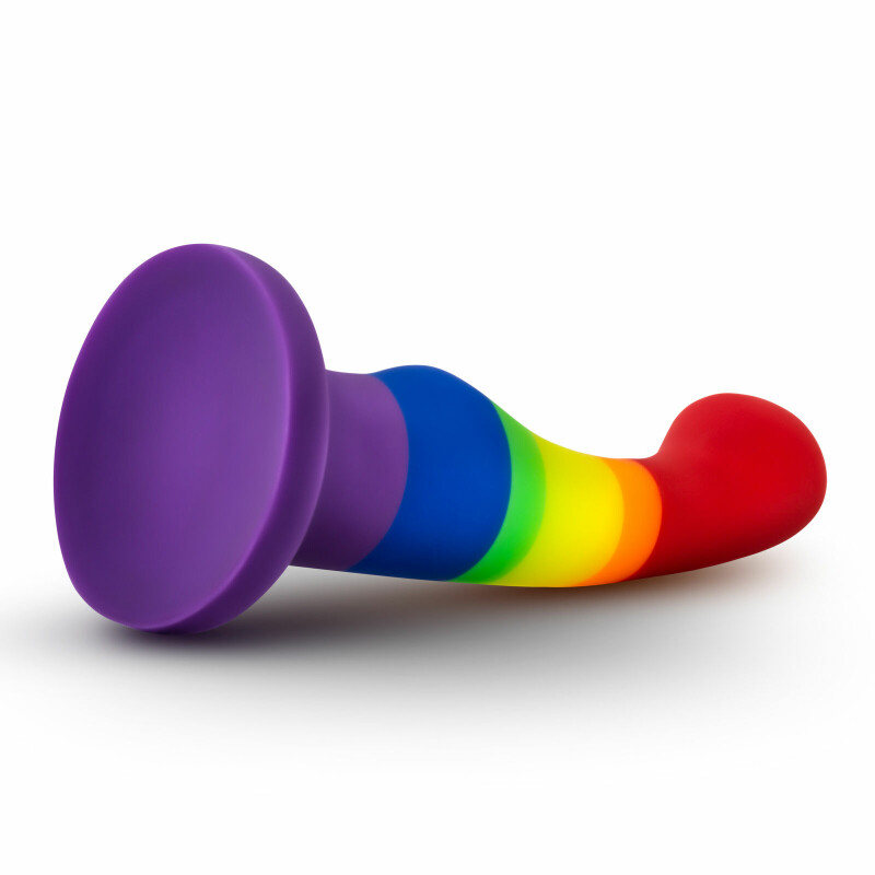 Фалоімітатор Pride, на присоску, Райдужний, 13 х 2.9 см - Изображение 1
