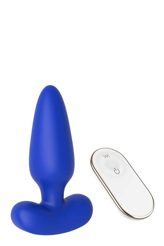Анальна пробка з вібрацією Dream Toys з дистанційним управлінням, синя - Изображение 2