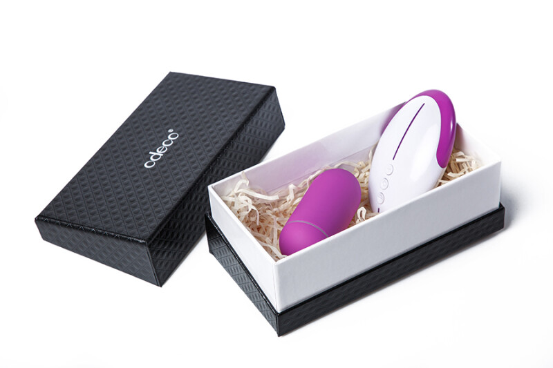 Віброяйце з дистанційним пультом управління Odeco Egg, фіолетове - Изображение 5