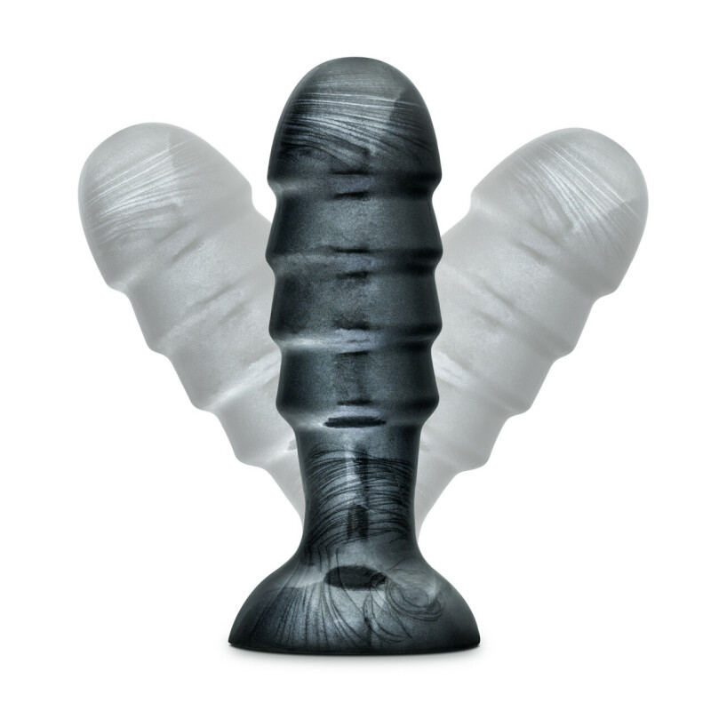 Анальна пробка Jet Black Carbon Metallic велика, сіра, 19 см х 5.7 см - Изображение 4