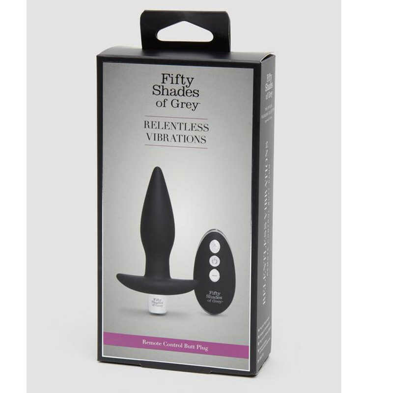 Анальна пробка з вібрацією і пультом, чорна, Fifty Shades Of Grey, 12см - Зображення 3