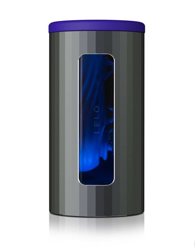 Мастурбатор смарт LELO F1S V2, з вібрацією і пульсацією, чорно-синій