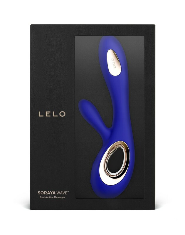 Вібратор-кролик Lelo Soraya Wave подвійної дії, синього кольору, 21.8 см х 4.6 см - Изображение 2