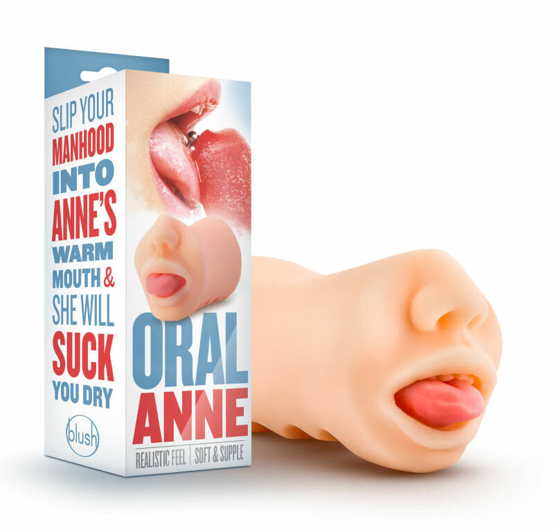 Мастурбатор-ротик реалістичний Oral Anne, бежевого кольору, 12 см х 5 см - Зображення 3