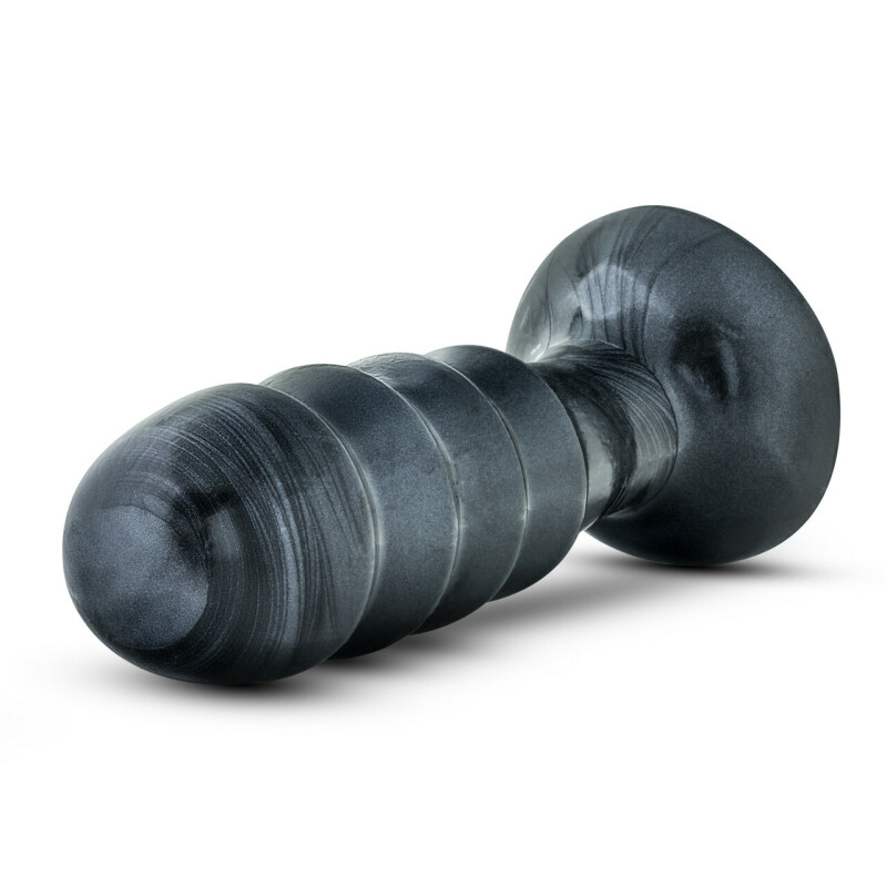 Анальна пробка Jet Black Carbon Metallic велика, сіра, 19 см х 5.7 см - Изображение 2