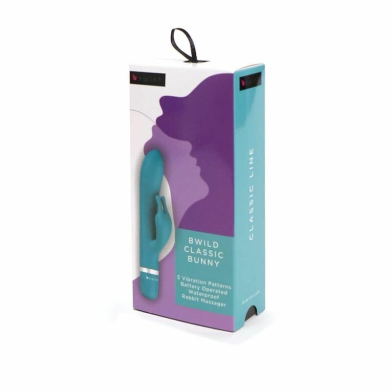 Вібратор-кролик силіконовий Bwild Classic Bunny B Swish, блакитний, 15 х 3 см - Изображение 3