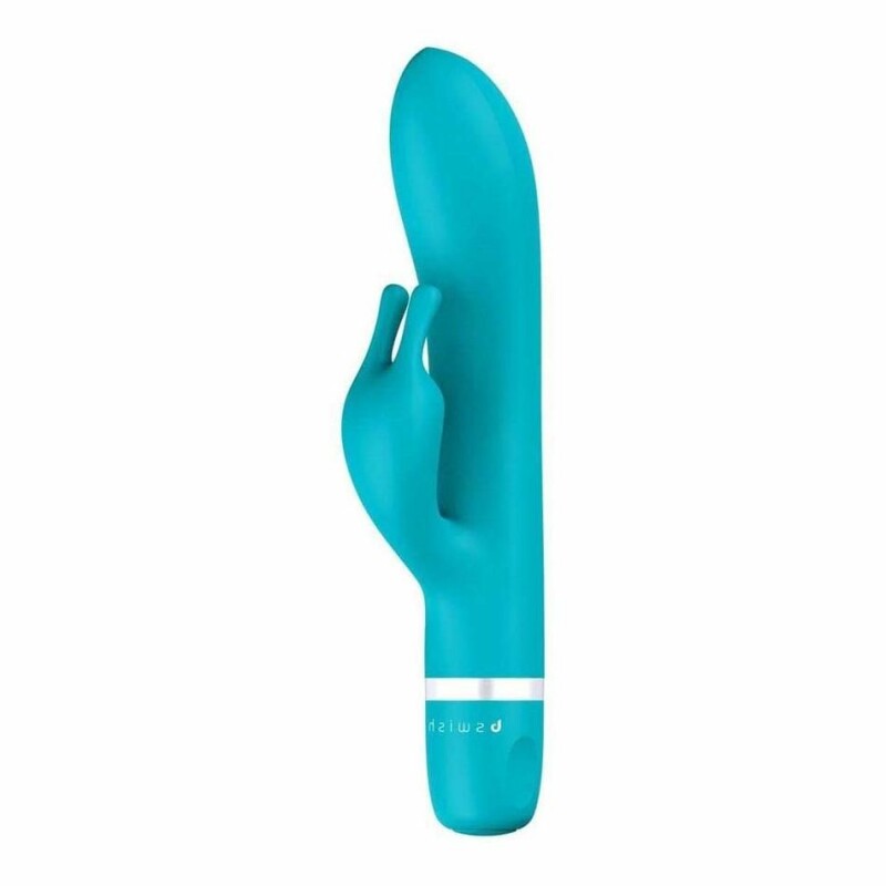 Вібратор-кролик силіконовий Bwild Classic Bunny B Swish, блакитний, 15 х 3 см