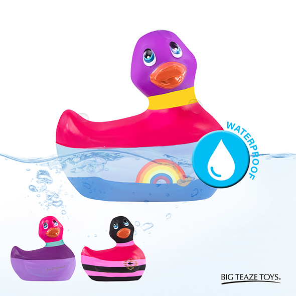Каченя вібратор I Rub My Duckie різнобарвна, з веселкою - Зображення 6