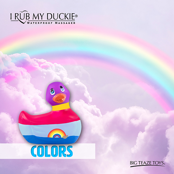 Каченя вібратор I Rub My Duckie різнобарвна, з веселкою - Зображення 8