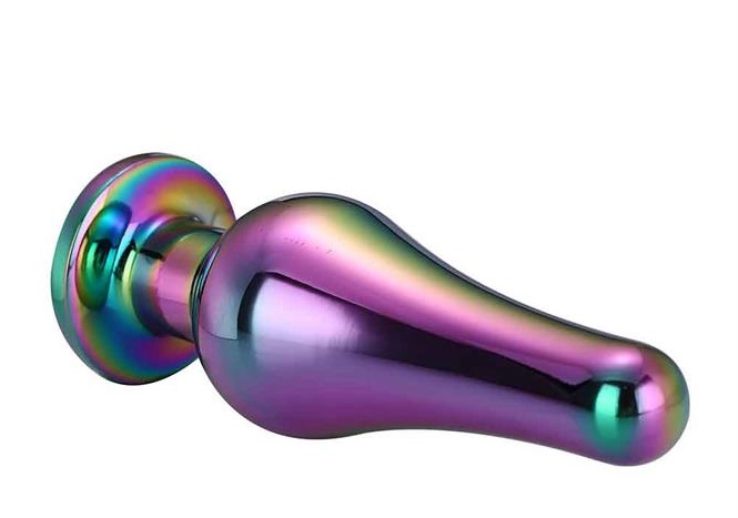 Анальна пробка, S, конічної форми Dream Toys зі стразом, різнобарвна - Изображение 3