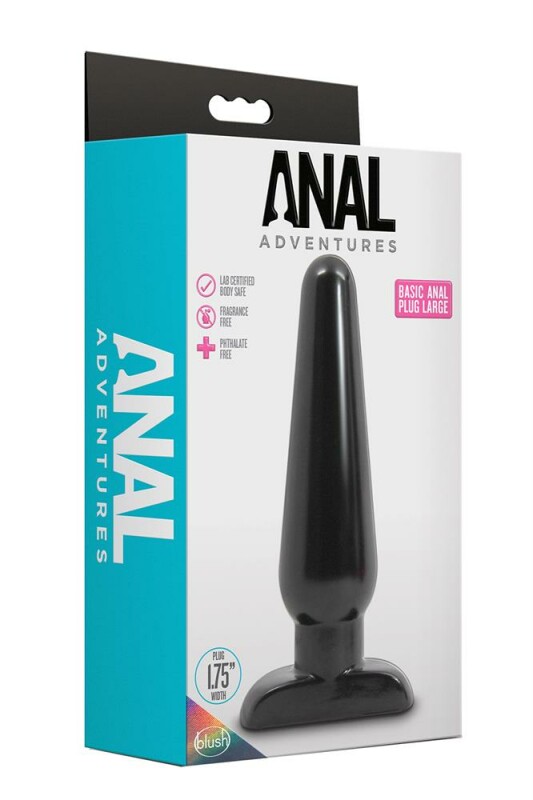 Анальна пробка Anal Adventures середнього розміру, 10 х 2.5 см - Изображение 1