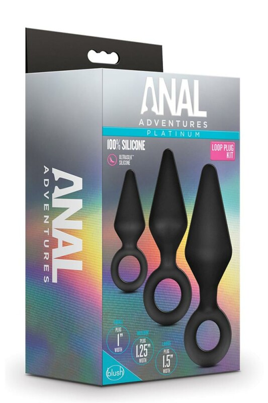 Набір анальних пробок Anal Adventures, чорні - Зображення 2