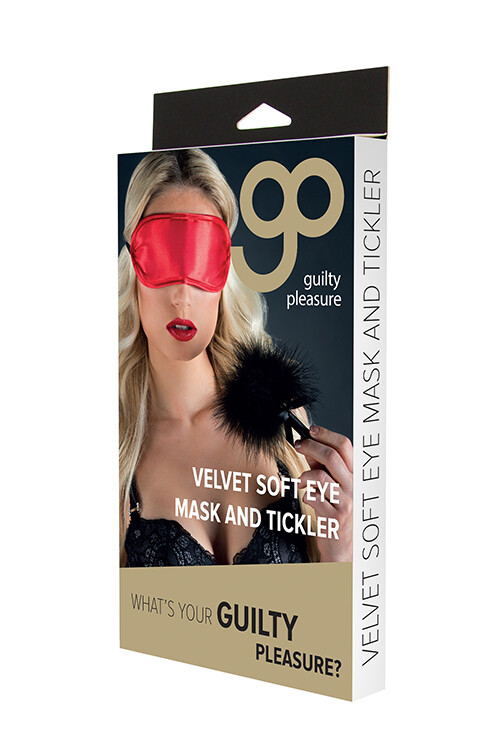 Маска на очі Guilty Pleasure з міні-тіклером, червона - Зображення 2