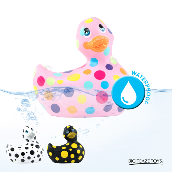 Каченя вібратор I Rub My Duckie в різнокольоровий горошок - Зображення 5