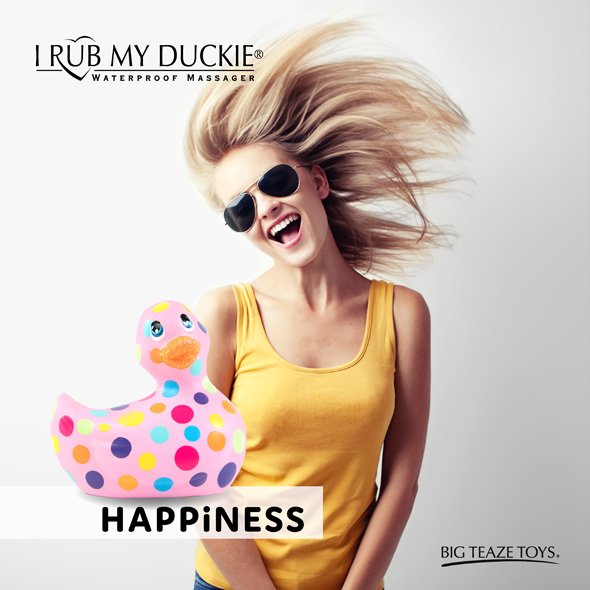 Каченя вібратор I Rub My Duckie в різнокольоровий горошок - Зображення 7