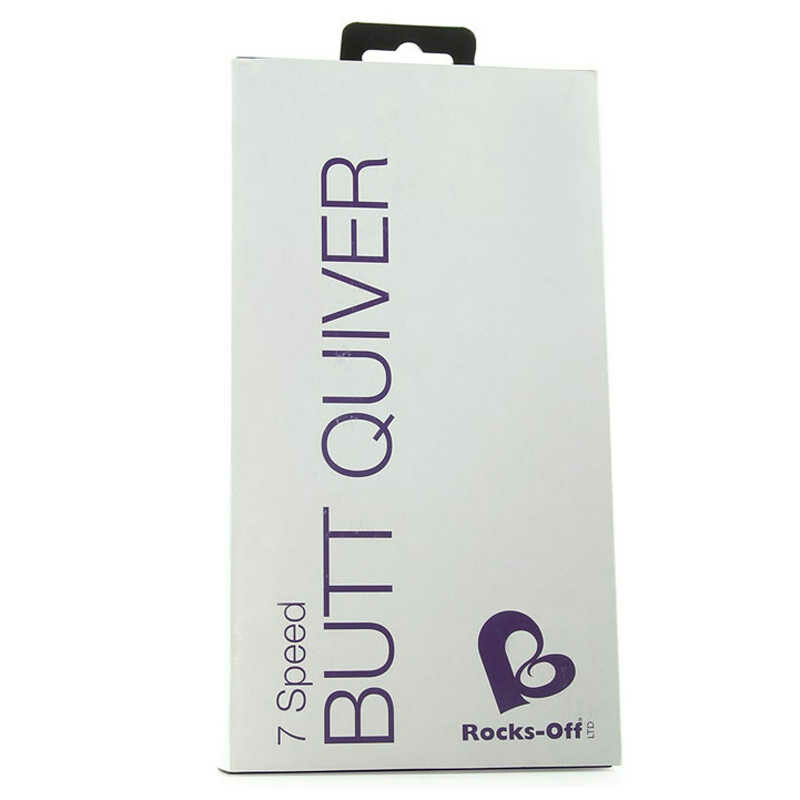 Анальна пробка Rocks-Off Butt Quiver з вібрацією, чорна, 9.5 см х 3.5 см - Изображение 3