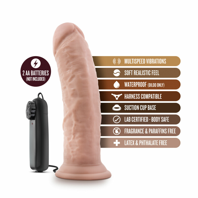 Вібратор реалістичний Blush з присоскою, бежевий, 20.3 х 5 см - Зображення 4