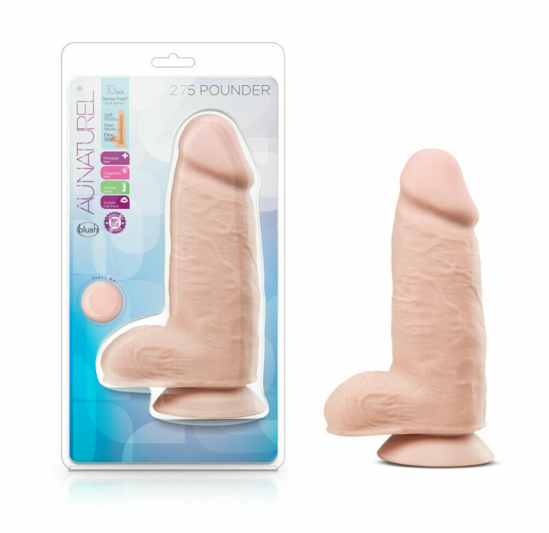 Фалоімітатор гігантський Blush Au Naturel реалістичний, кібершкііра, 25.4 х 7.6 см - Изображение 1