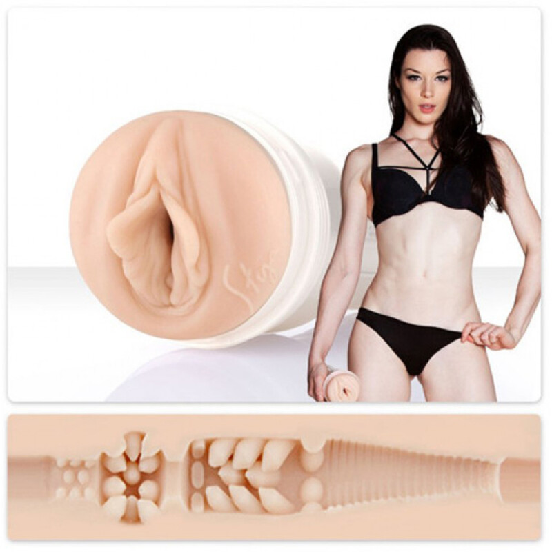 Мастурбатор вагіна в колбі Fleshlight Stoya реалістичний з кібершкіри, бежевий, 23 см - Зображення 2