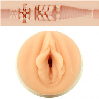 Мастурбатор вагіна в колбі Fleshlight Stoya реалістичний з кібершкіри, бежевий, 23 см - Зображення 4