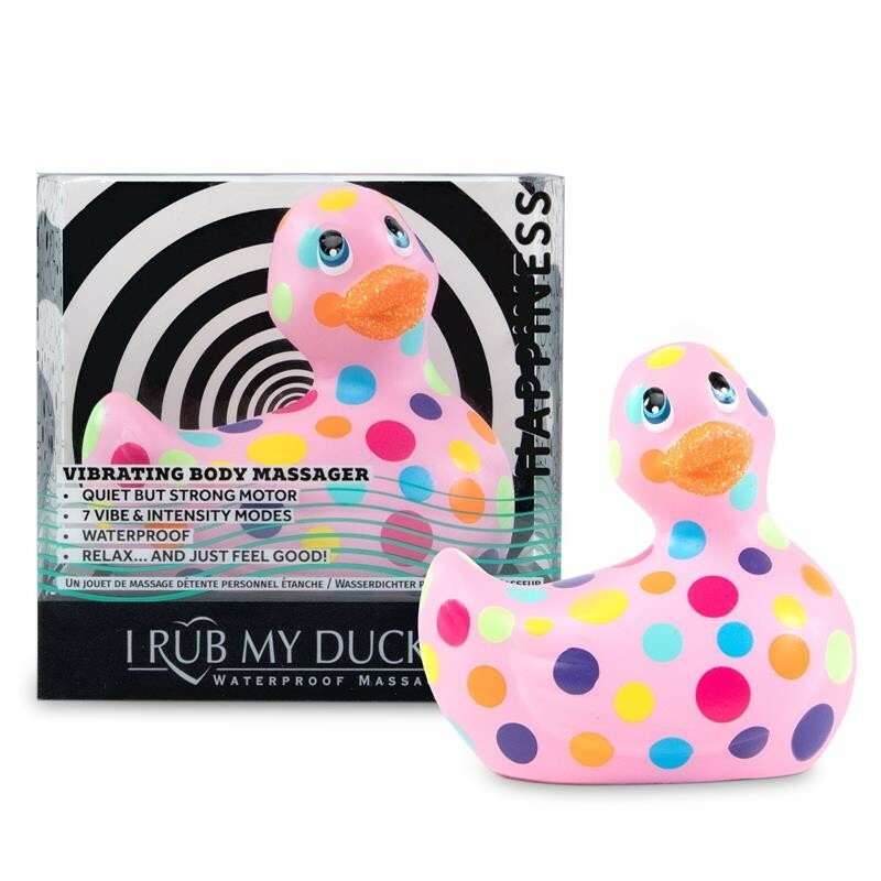 Каченя вібратор I Rub My Duckie в різнокольоровий горошок - Зображення 1