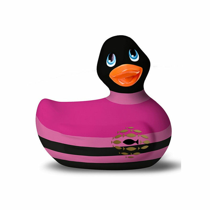 Каченя вібратор I Rub My Duckie смугаста, рожева