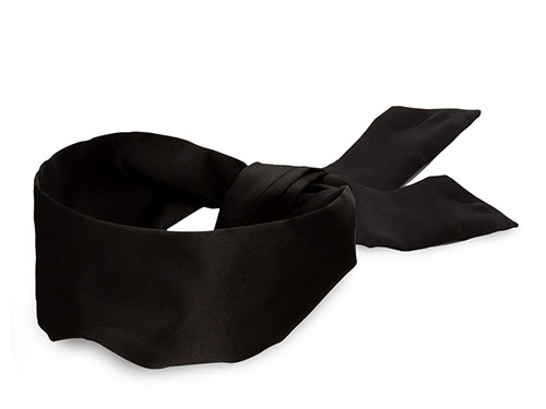Стрічка на очі Noir шовковиста, чорна, 137 см х 7.6 см