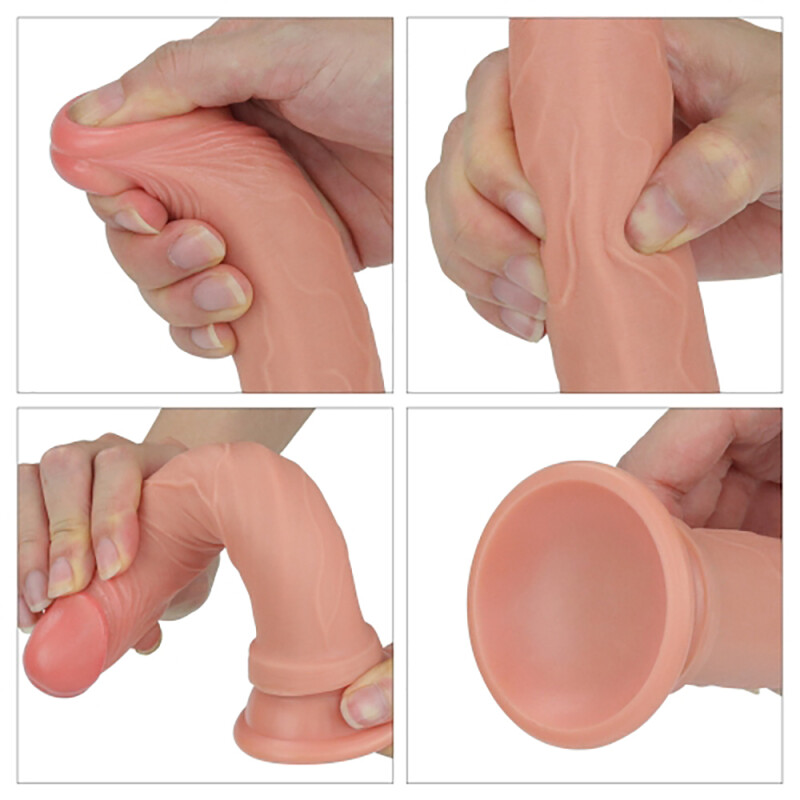 Фалоімітатор реалістичний на присосці Lovetoy бежевий, 18 х 3.8 см - Изображение 2