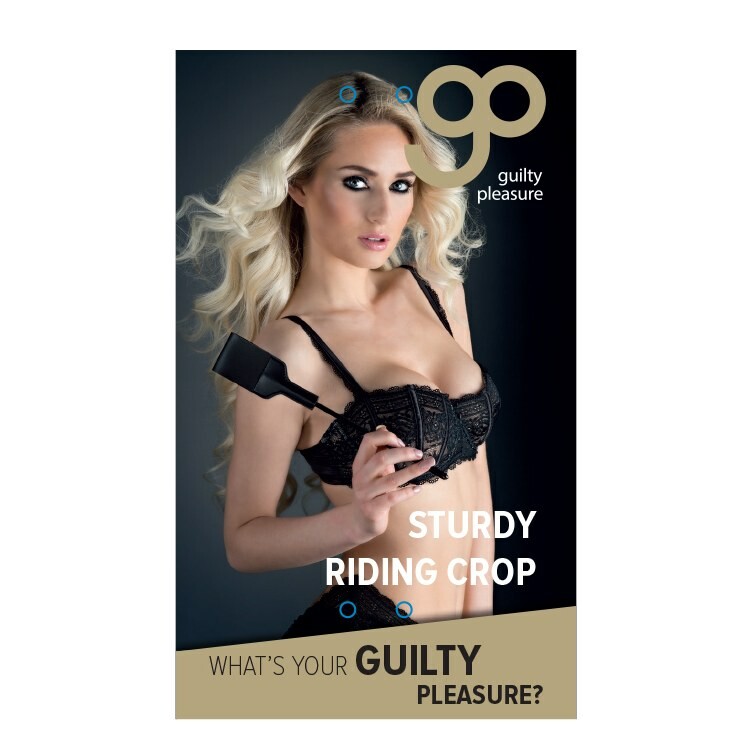 Стек зі штучної шкіри Guilty Pleasure, чорний, 30 см