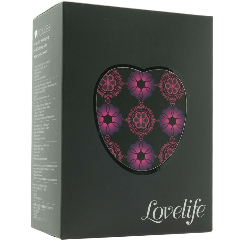 Ерекційне кільце Lovelife Share з вібрацією, чорного кольору - Зображення 4