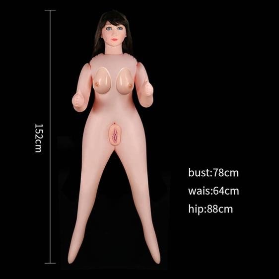 Лялька надувна з силіконовими грудьми Love Doll Marilyn, брюнетка, 152 см - Зображення 5