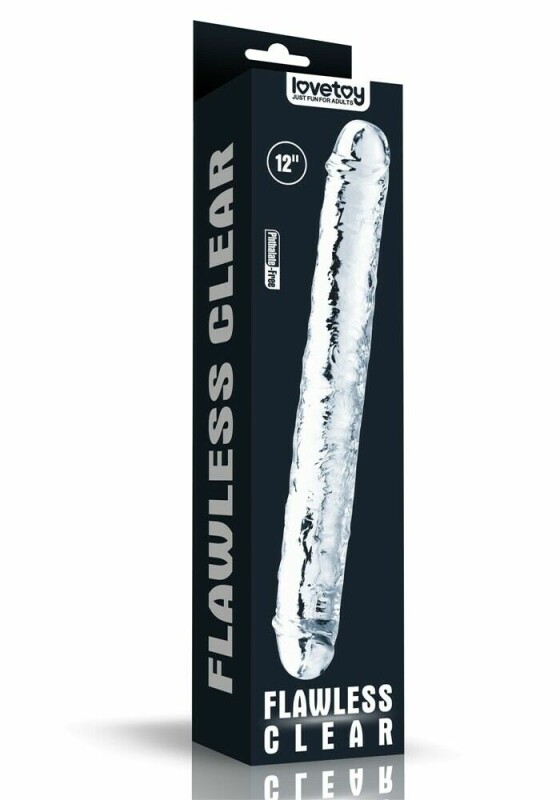 Подвійний фалоімітатор Flawless Clear, прозорий, 30 х 3.5 см - Зображення 1