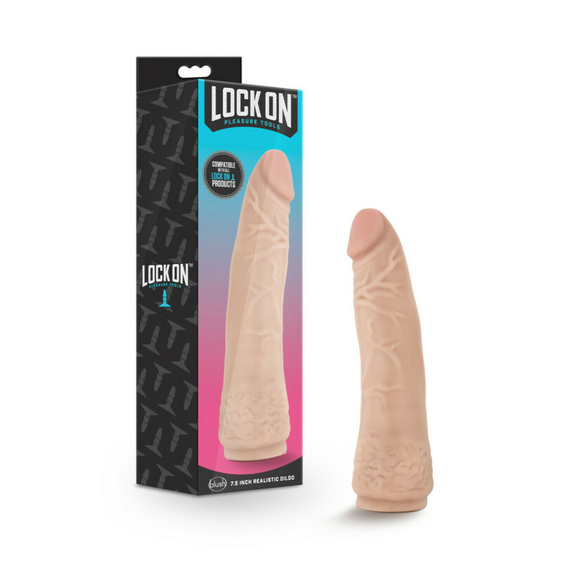 Насадка на страпон, реалістична, PVX, Blush Novelties, бежева, 18 см х 3.5 см - Зображення 3