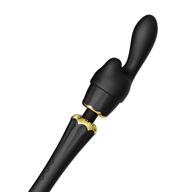 Вібратор мікрофон Zalo Kyro Wand з насадками, чорний, 29.1 см х 5.3 см - Зображення 5