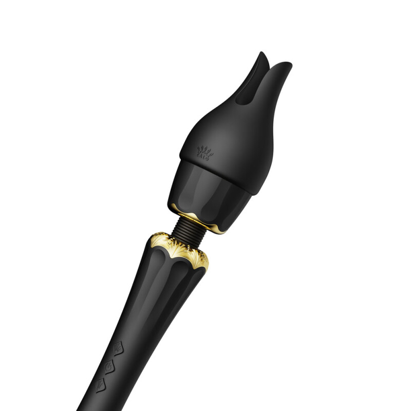 Вібратор мікрофон Zalo Kyro Wand з насадками, чорний, 29.1 см х 5.3 см - Зображення 7