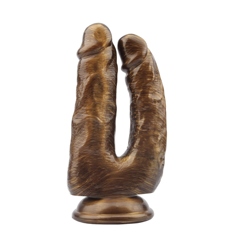 Фалоімітатор подвійний Chisa Dick Cumming на присосці, 18 х 3.5 і 16.5 х 3 см