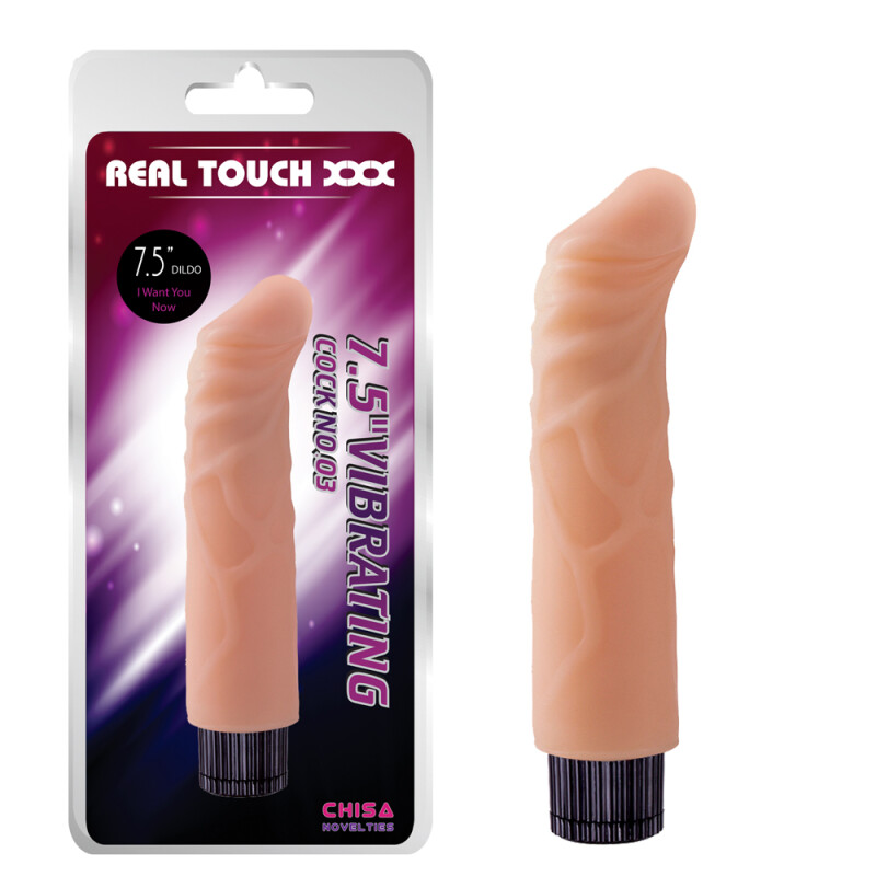 Вібратор із кібершкіри без яєчок Real Touch, 18.5 см х 4 см - Изображение 1