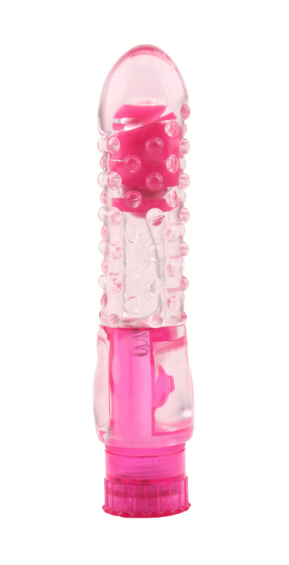Вібратор із рельєфом Jellie Pleaser, рожевий, 16.2 см х 3 см - Зображення 1