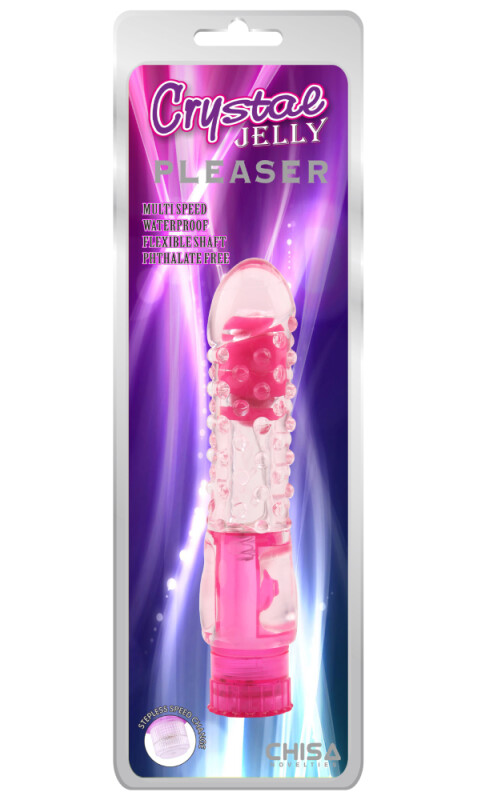 Вібратор із рельєфом Jellie Pleaser, рожевий, 16.2 см х 3 см - Зображення 4