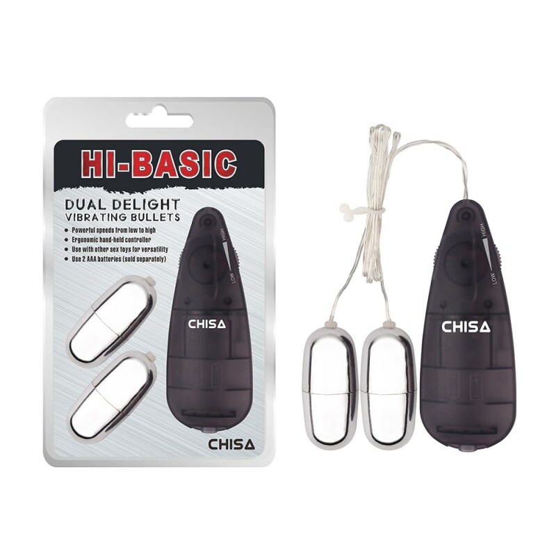 Віброкулі з пультом керування Chisa Hi-Basic, срібні, 4.5 х 2.6 см