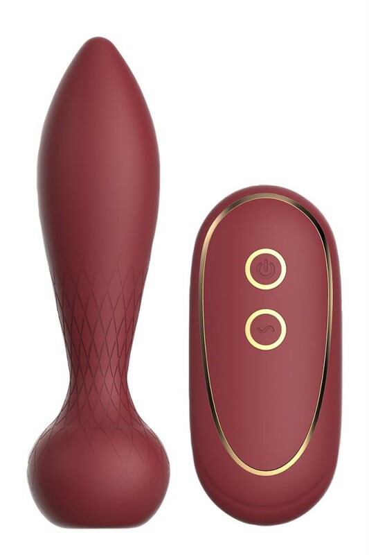 Анальний вібратор Dream Toys Romy з пультом, бордовий, 13.8 х 3.5 см