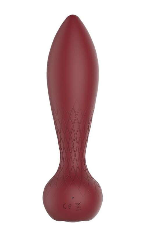 Анальний вібратор Dream Toys Romy з пультом, бордовий, 13.8 х 3.5 см - Зображення 4
