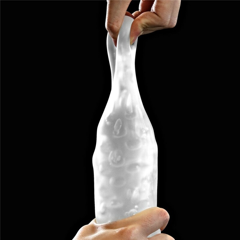 Мастурбатор яйце нереалістичний Giant Egg Masturbator білий, 13 см х 7 см - Изображение 3