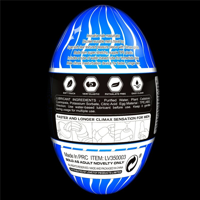 Мастурбатор яйце нереалістичний Giant Egg Masturbator білий, 13 см х 7 см - Изображение 2