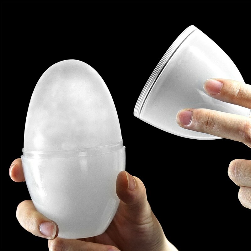 Мастурбатор яйце нереалістичний Giant Egg Masturbator білий, 13 см х 7 см - Изображение 3