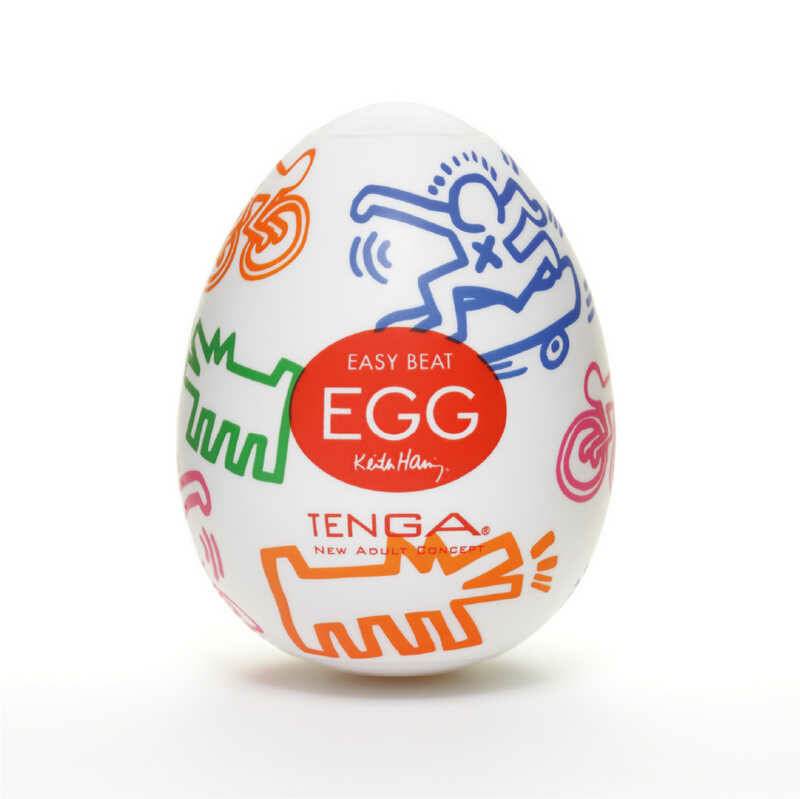 Мастурбатор Tenga Keith Haring Egg Street, прозорий - Зображення 1